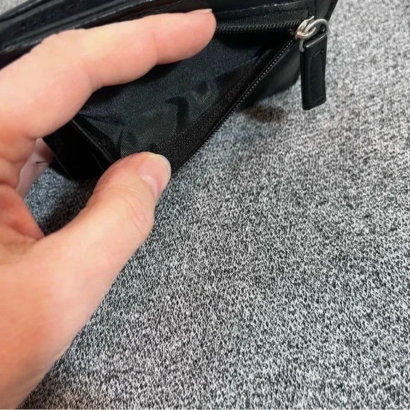 Unisex Black Bi-fold Wallet Faux Leather coin Purse multiple Card Holders + ID - Picture 4 of 15